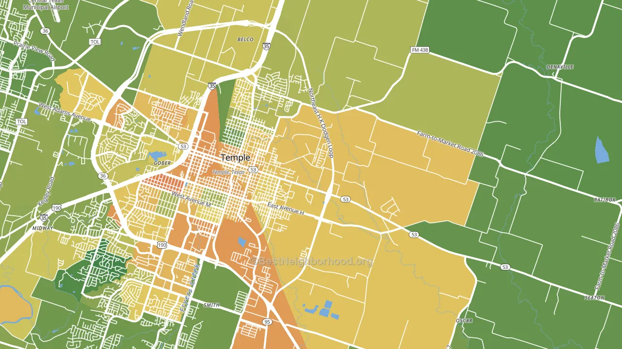 76501, TX block-group voter-turnout map