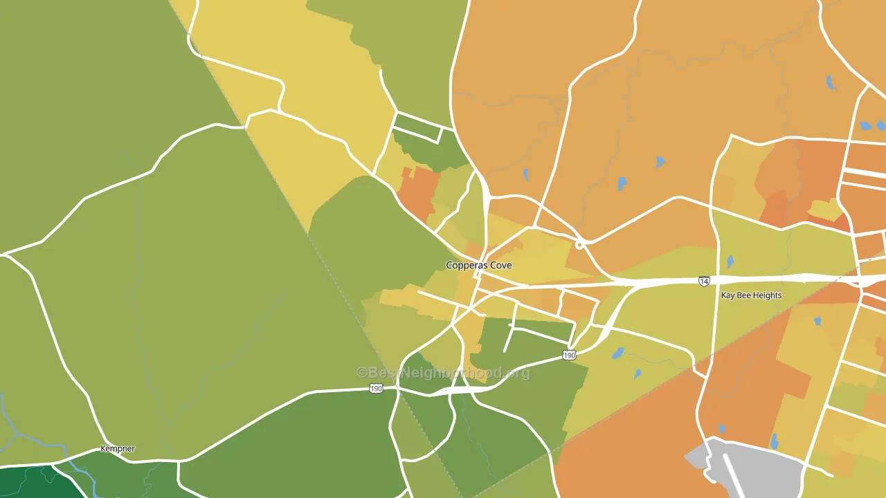 76522, TX block-group voter-turnout map