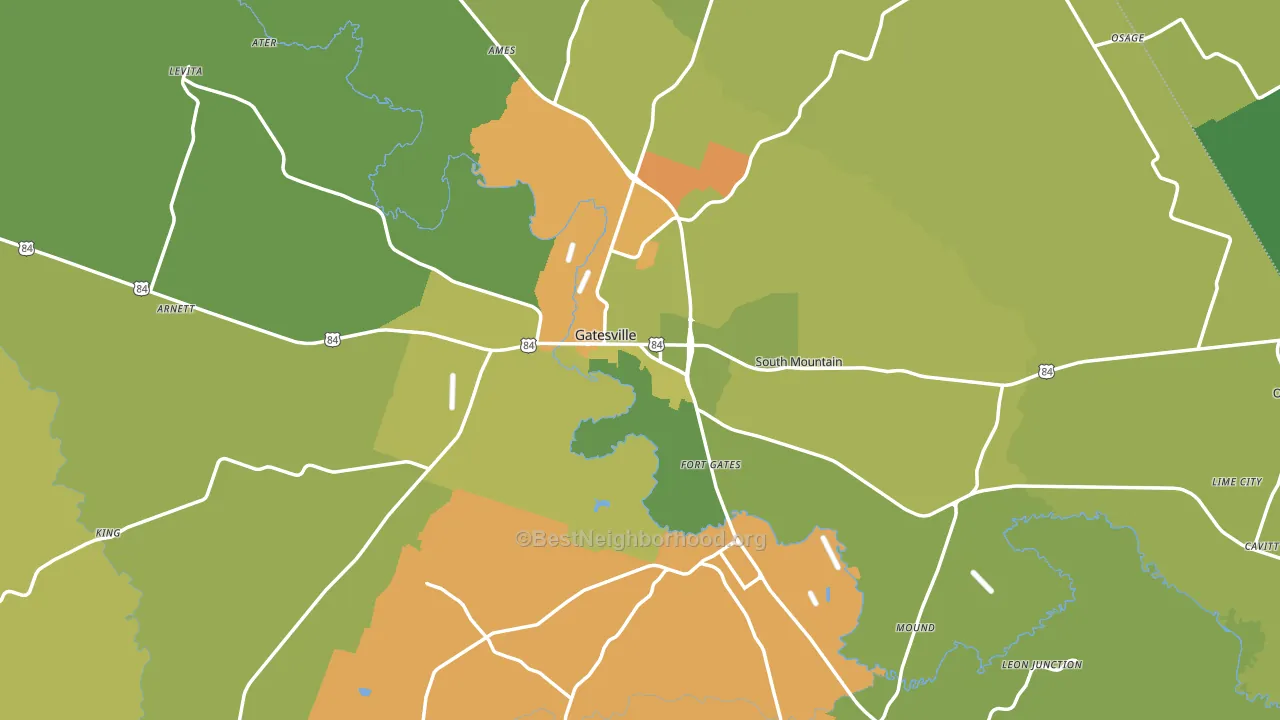 76528, TX block-group voter-turnout map