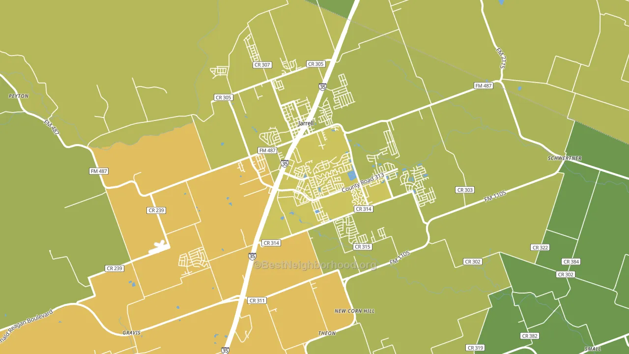 76537, TX block-group voter-turnout map