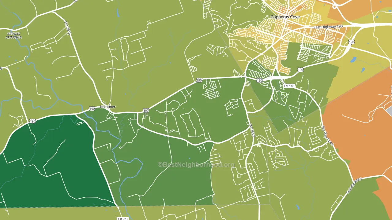 76539, TX block-group voter-turnout map