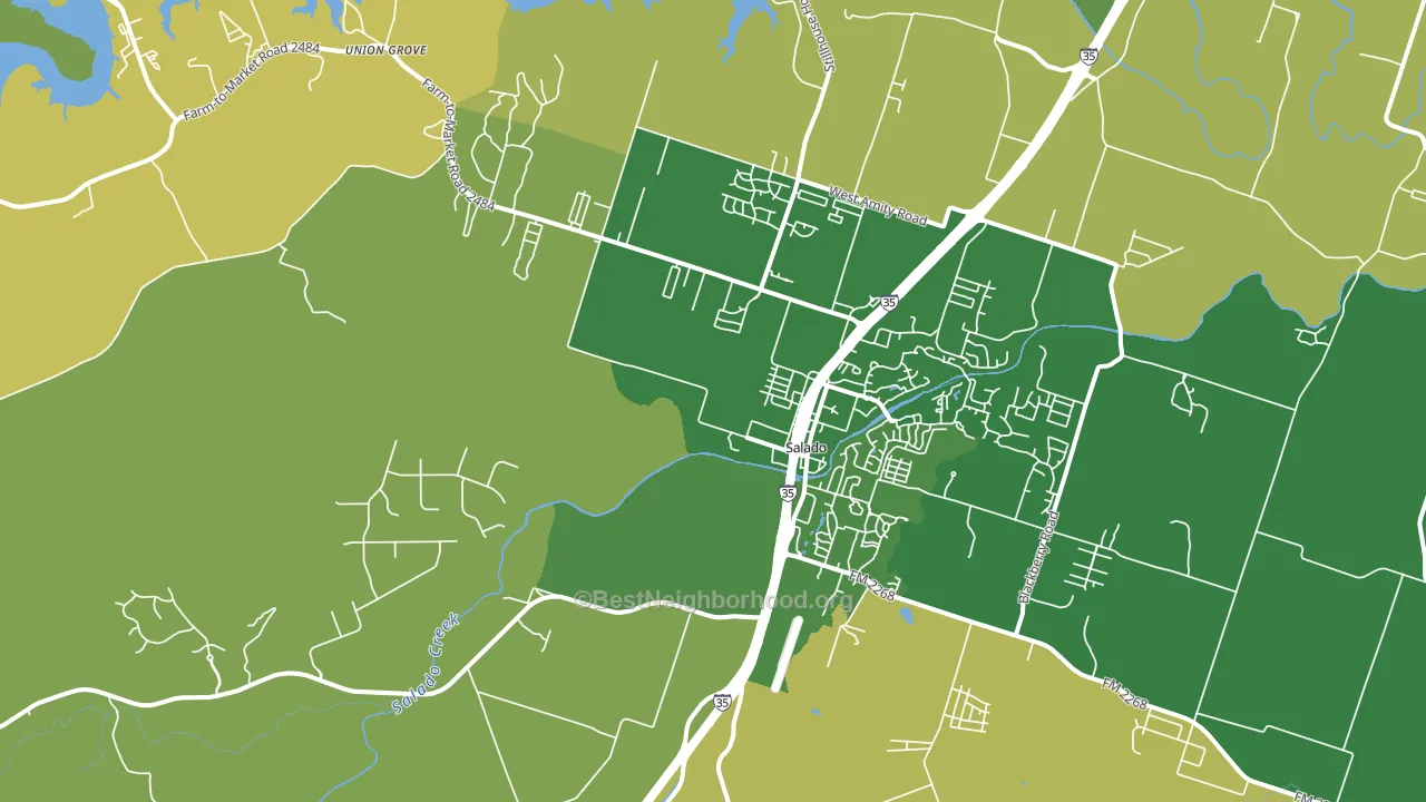 76571, TX block-group voter-turnout map