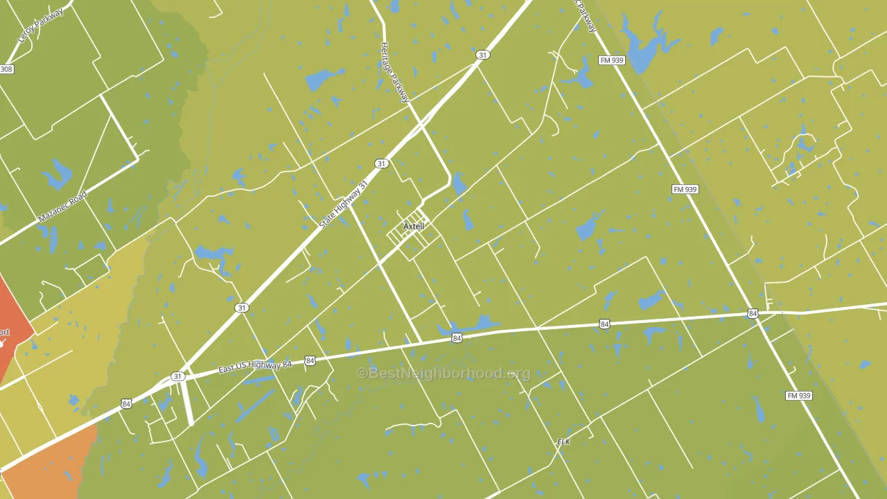 76624, TX block-group voter-turnout map