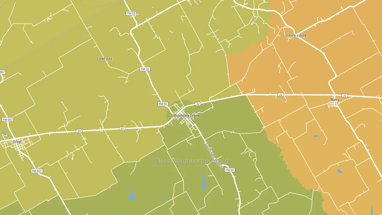76626, TX block-group voter-turnout map