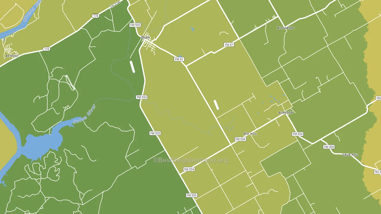 76627, TX block-group voter-turnout map