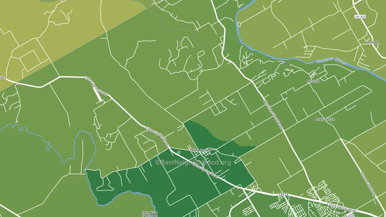 76633, TX block-group voter-turnout map