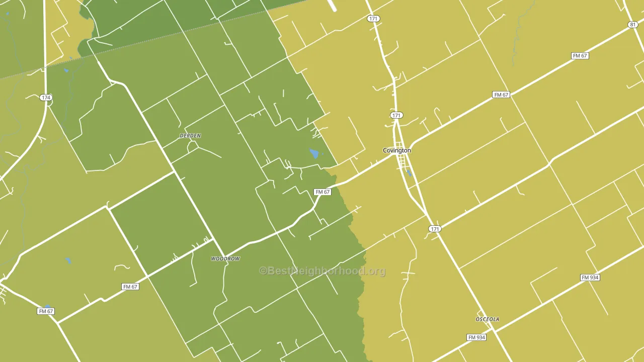76636, TX block-group voter-turnout map