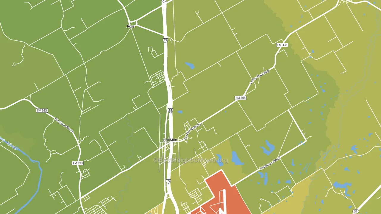 76640, TX block-group voter-turnout map