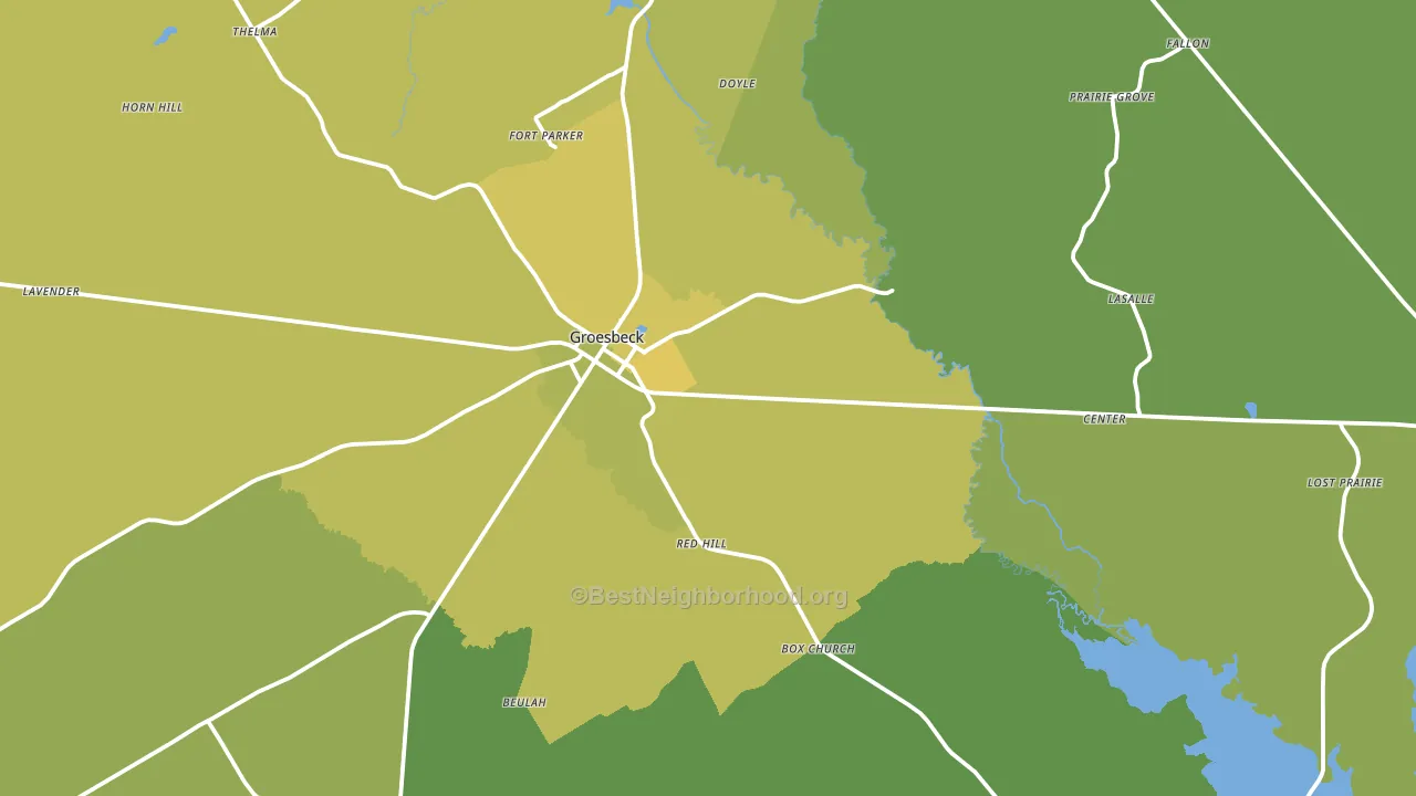 76642, TX block-group voter-turnout map