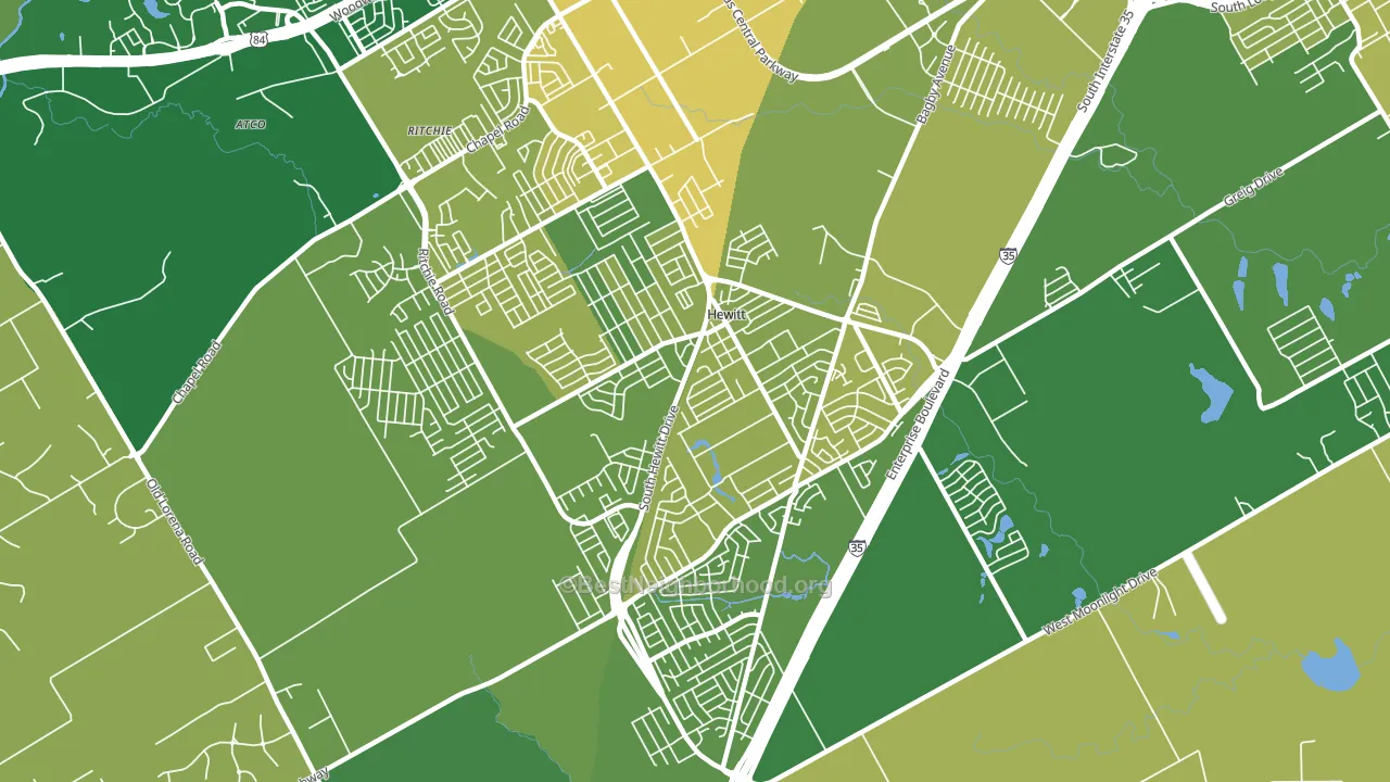 76643, TX block-group voter-turnout map