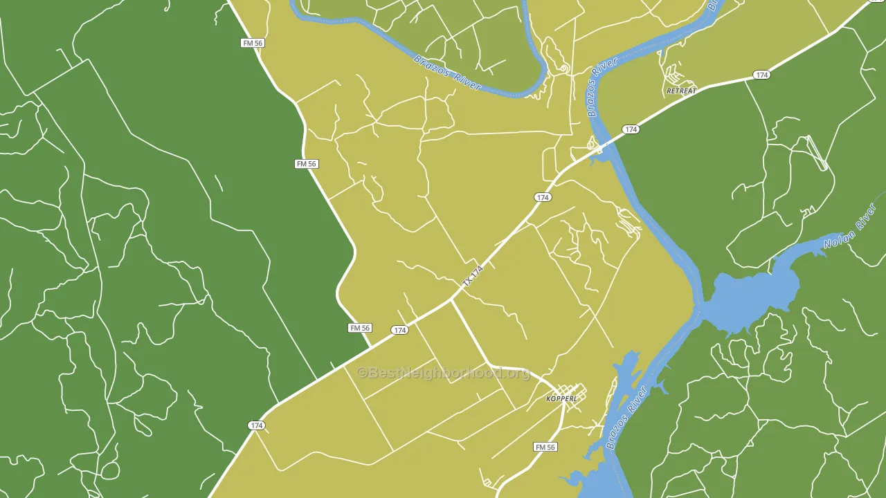 76652, TX block-group voter-turnout map
