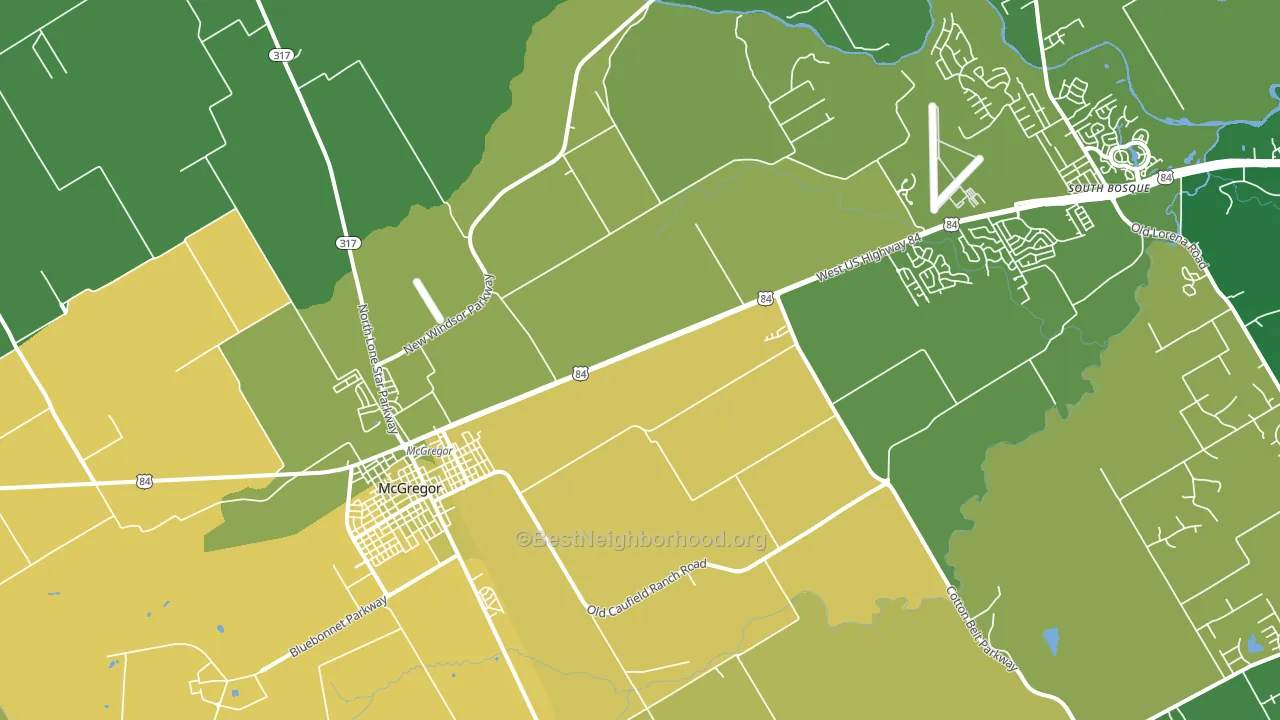 76657, TX block-group voter-turnout map