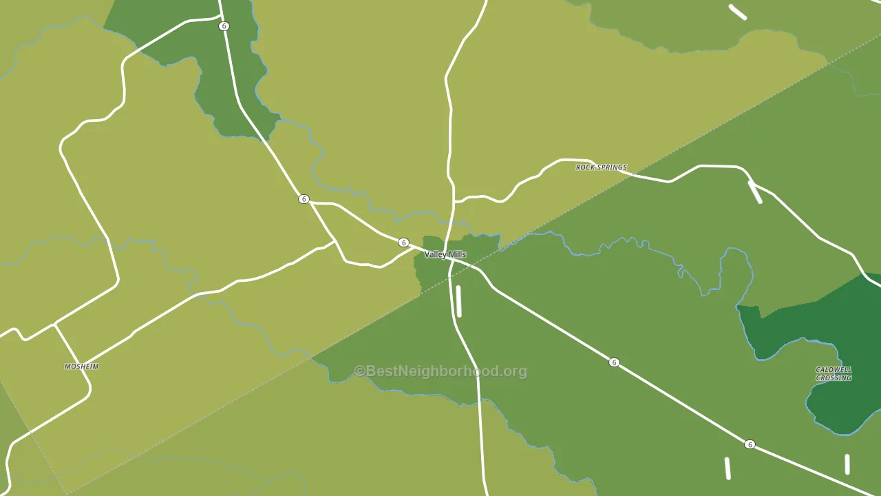 76689, TX block-group voter-turnout map