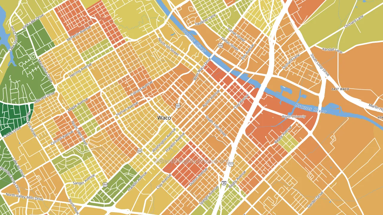 76701, TX block-group voter-turnout map