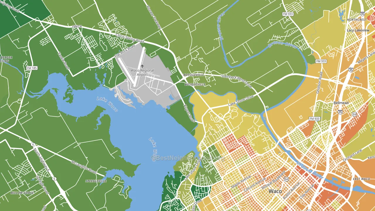 76708, TX block-group voter-turnout map