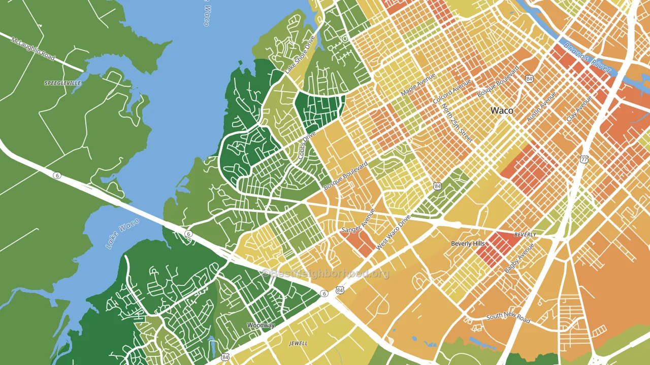 76710, TX block-group voter-turnout map