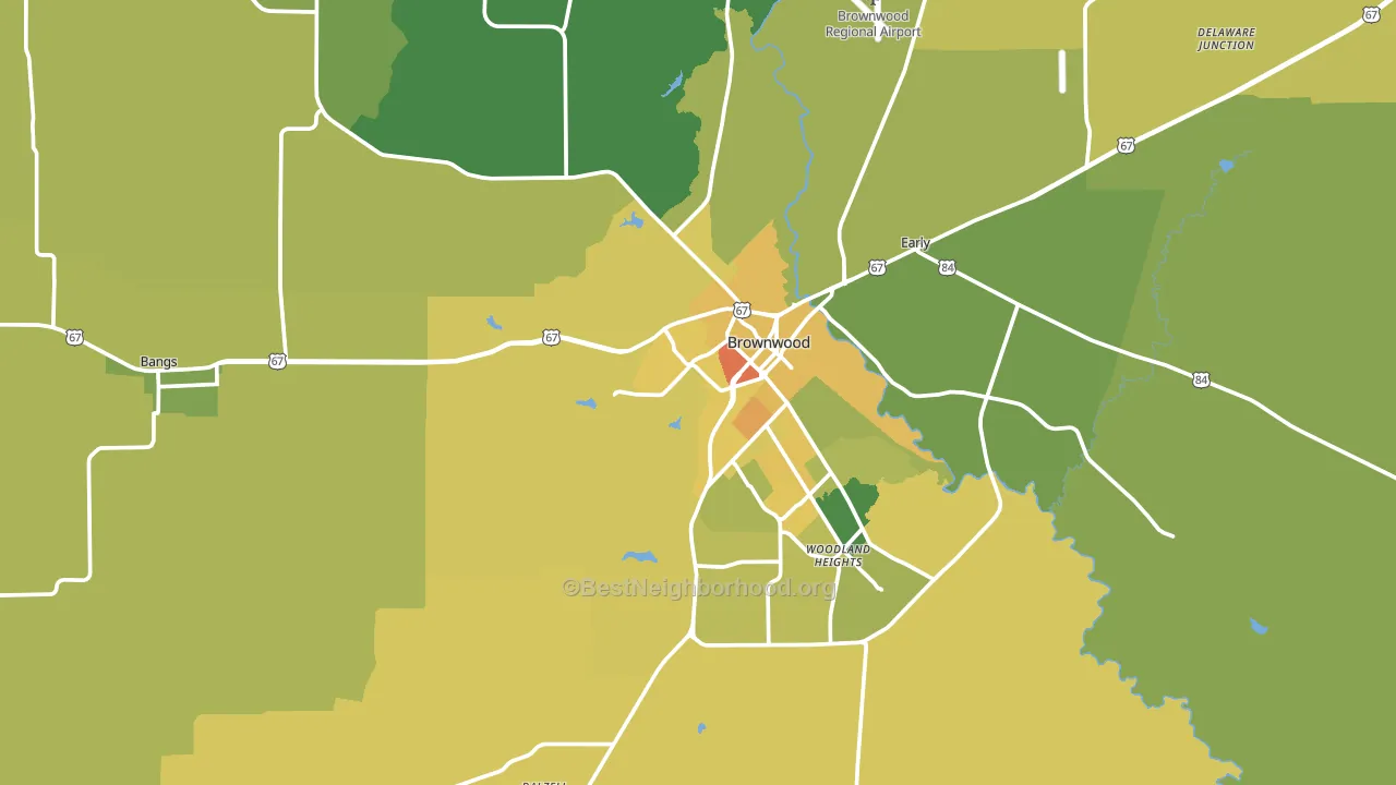 76801, TX block-group voter-turnout map