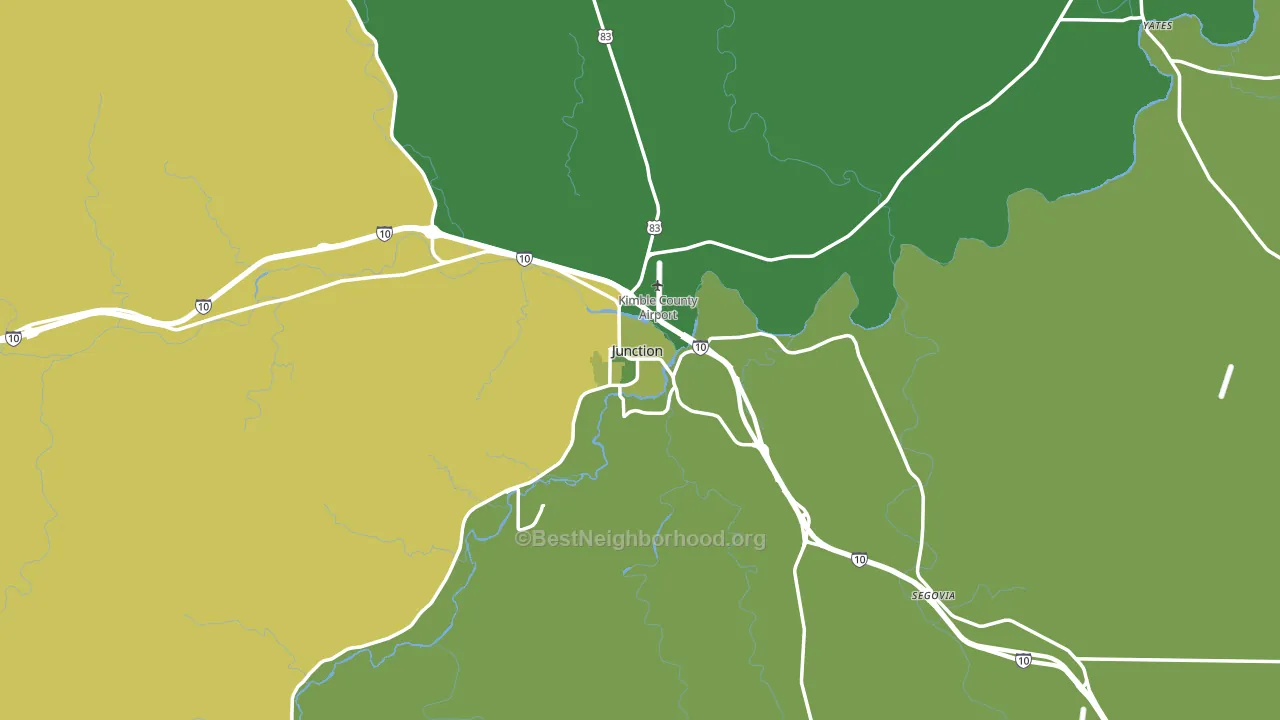 76849, TX block-group voter-turnout map