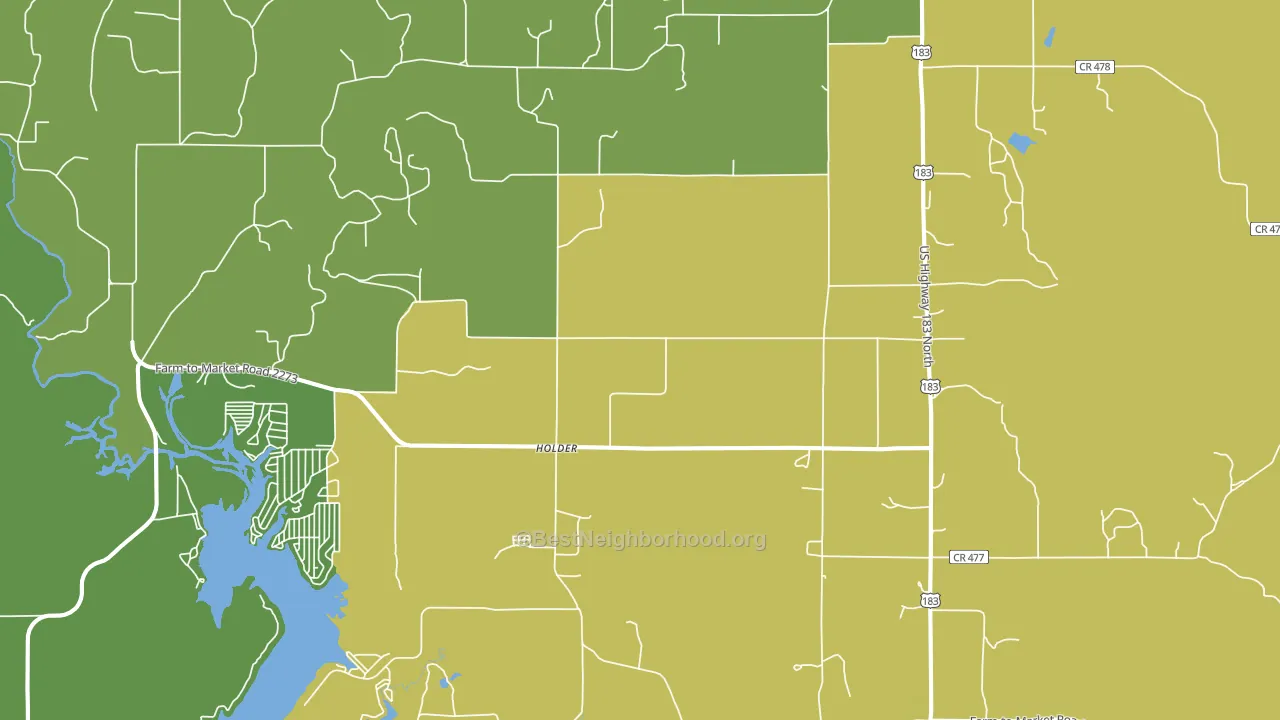 76857, TX block-group voter-turnout map