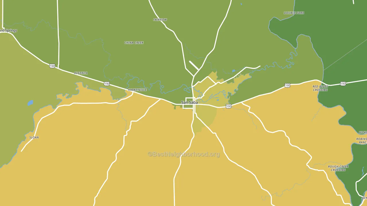 76877, TX block-group voter-turnout map