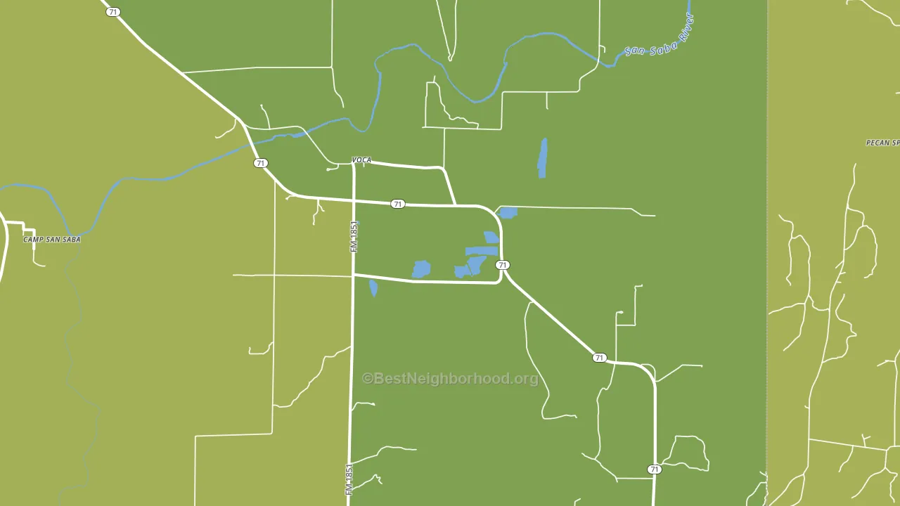 76887, TX block-group voter-turnout map