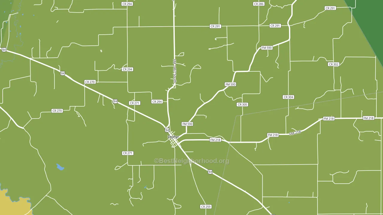 76890, TX block-group voter-turnout map