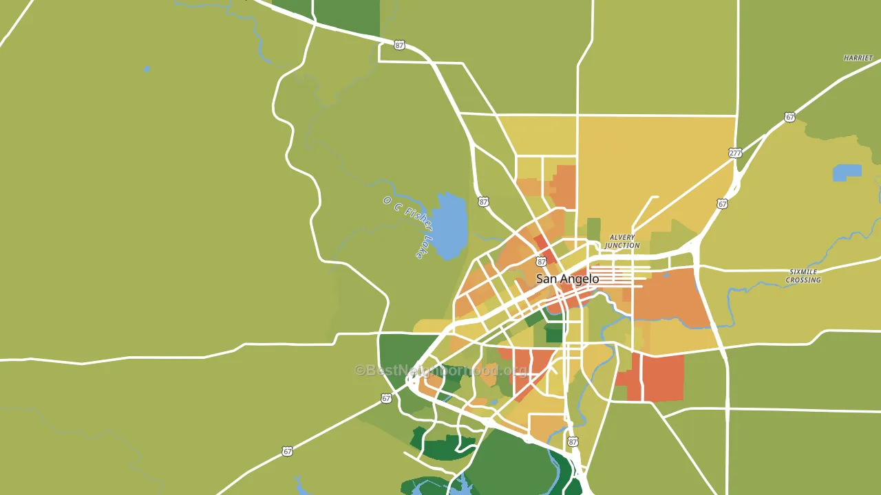 76901, TX block-group voter-turnout map