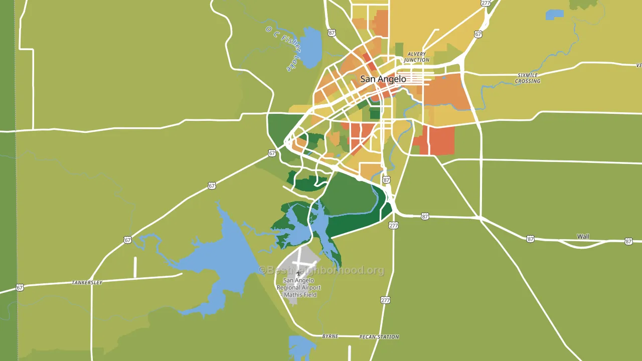 76904, TX block-group voter-turnout map