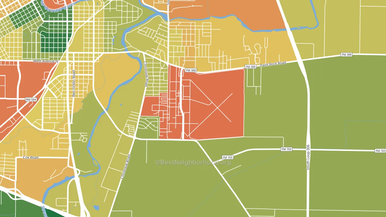 76908, TX block-group voter-turnout map