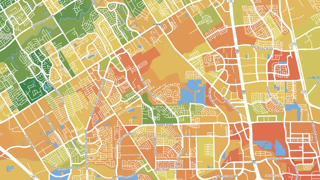 77014, TX block-group voter-turnout map