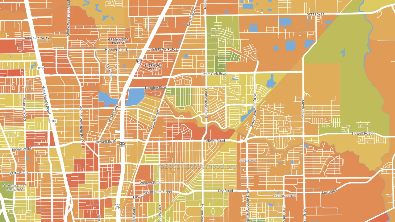 77016, TX block-group voter-turnout map