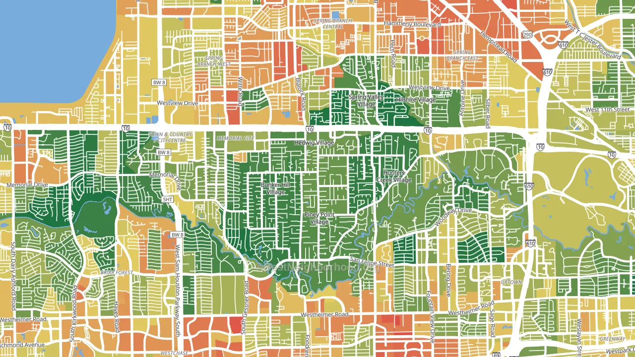 77024, TX block-group voter-turnout map