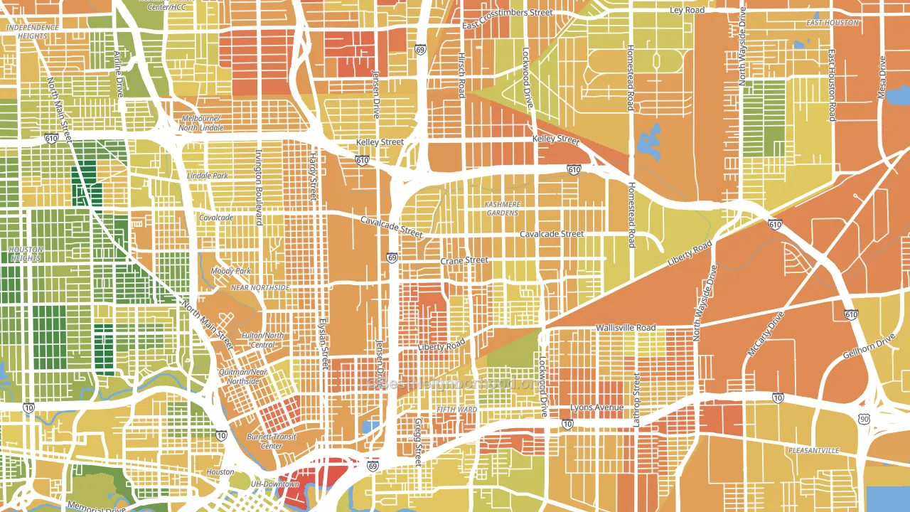 77026, TX block-group voter-turnout map