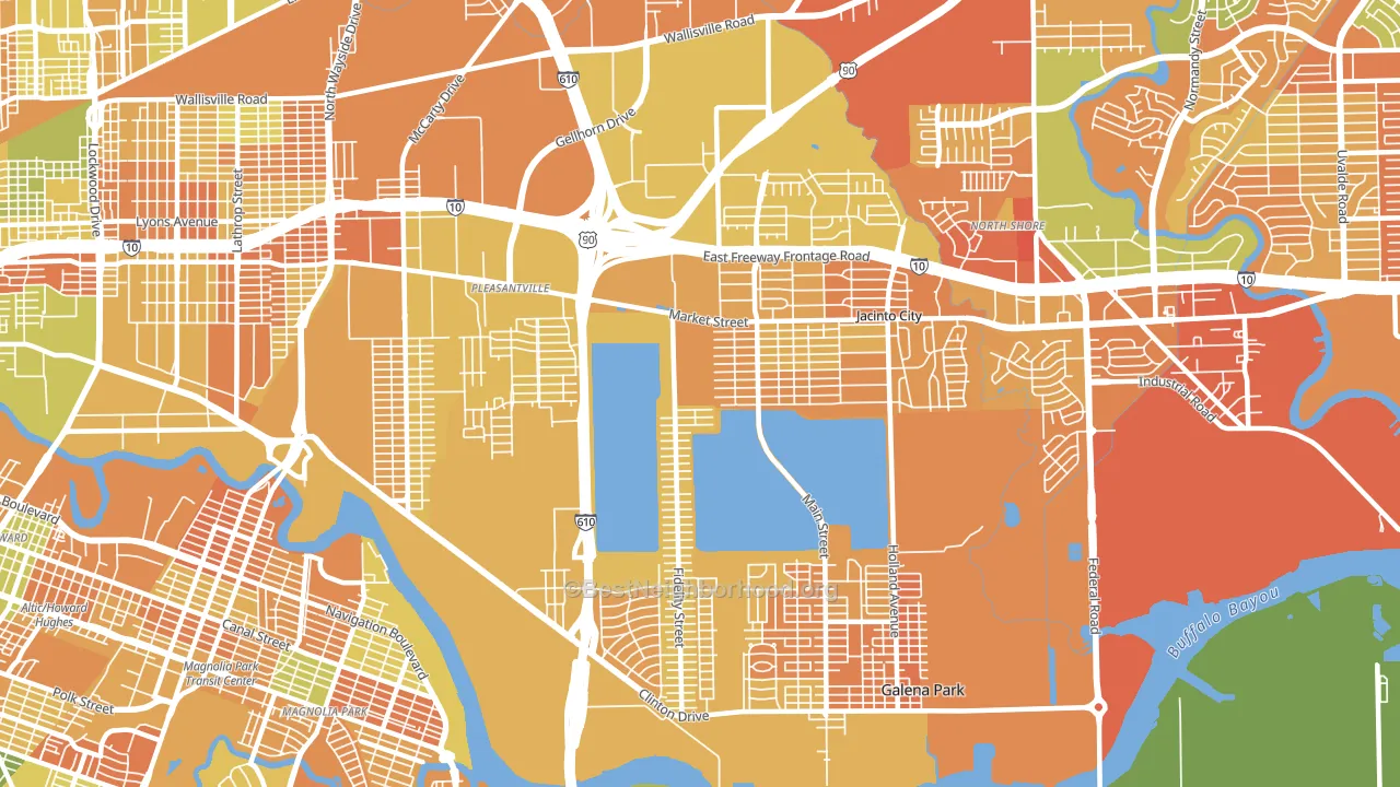 77029, TX block-group voter-turnout map