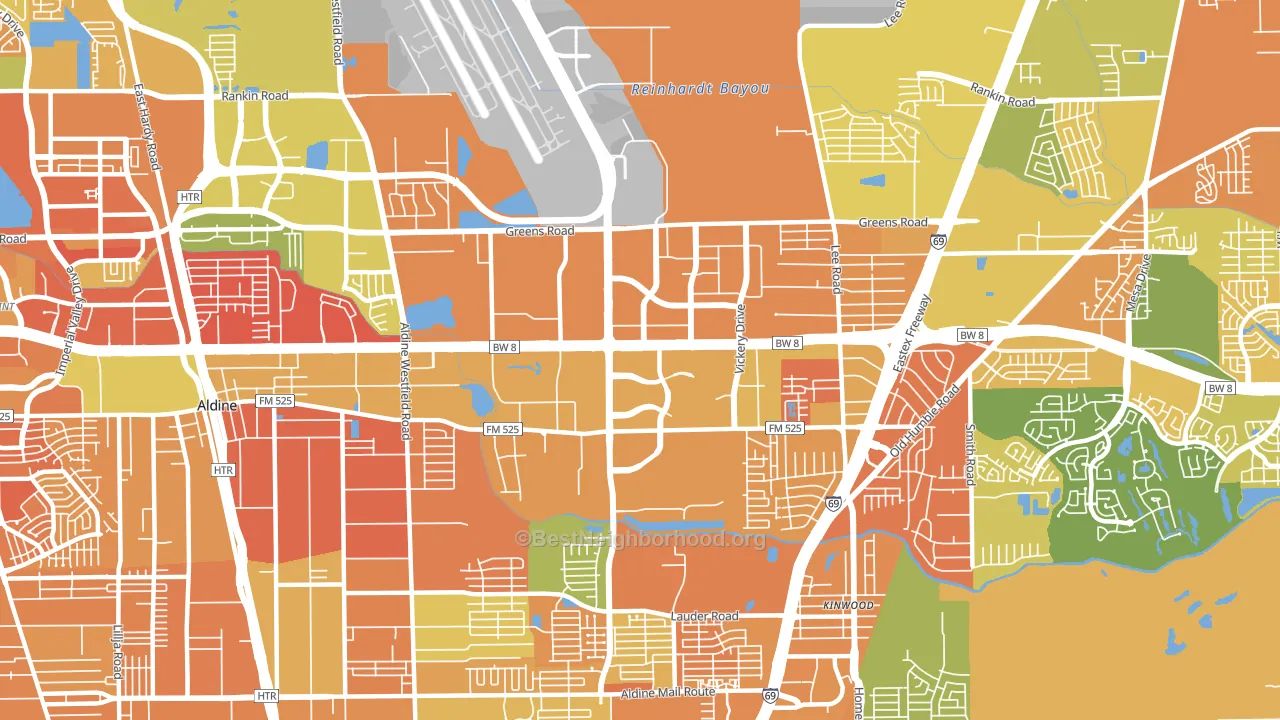 77032, TX block-group voter-turnout map