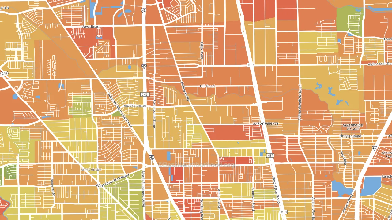 77037, TX block-group voter-turnout map