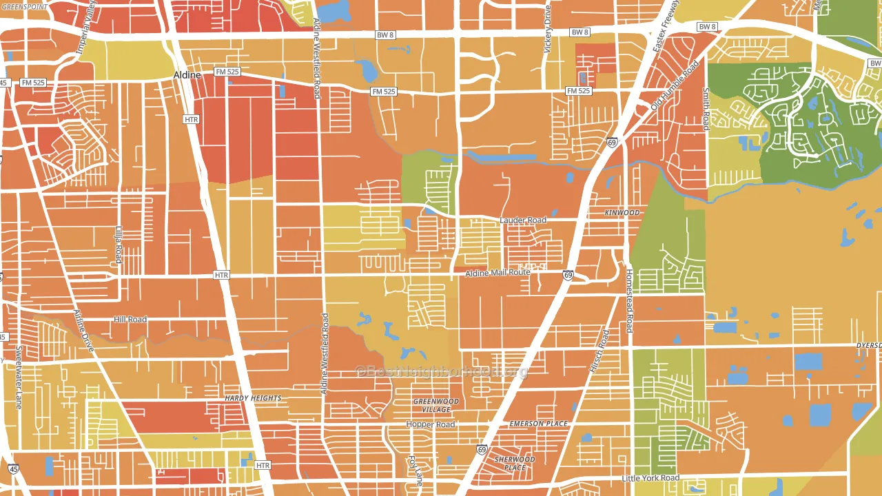 77039, TX block-group voter-turnout map