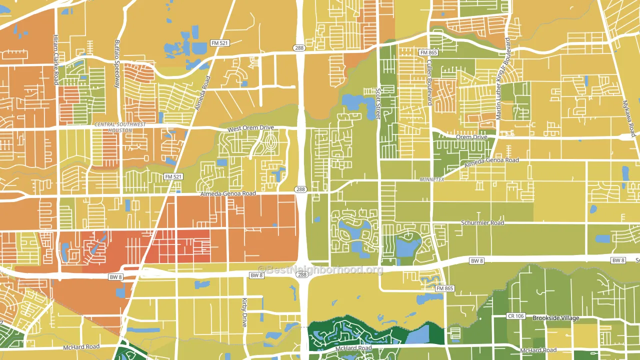 77047, TX block-group voter-turnout map