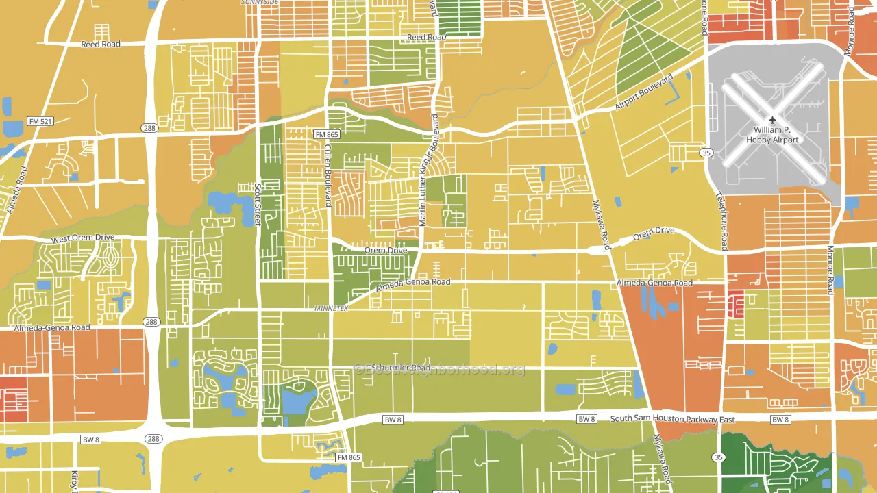 77048, TX block-group voter-turnout map