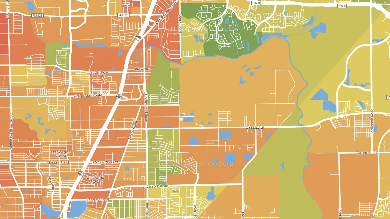 77050, TX block-group voter-turnout map