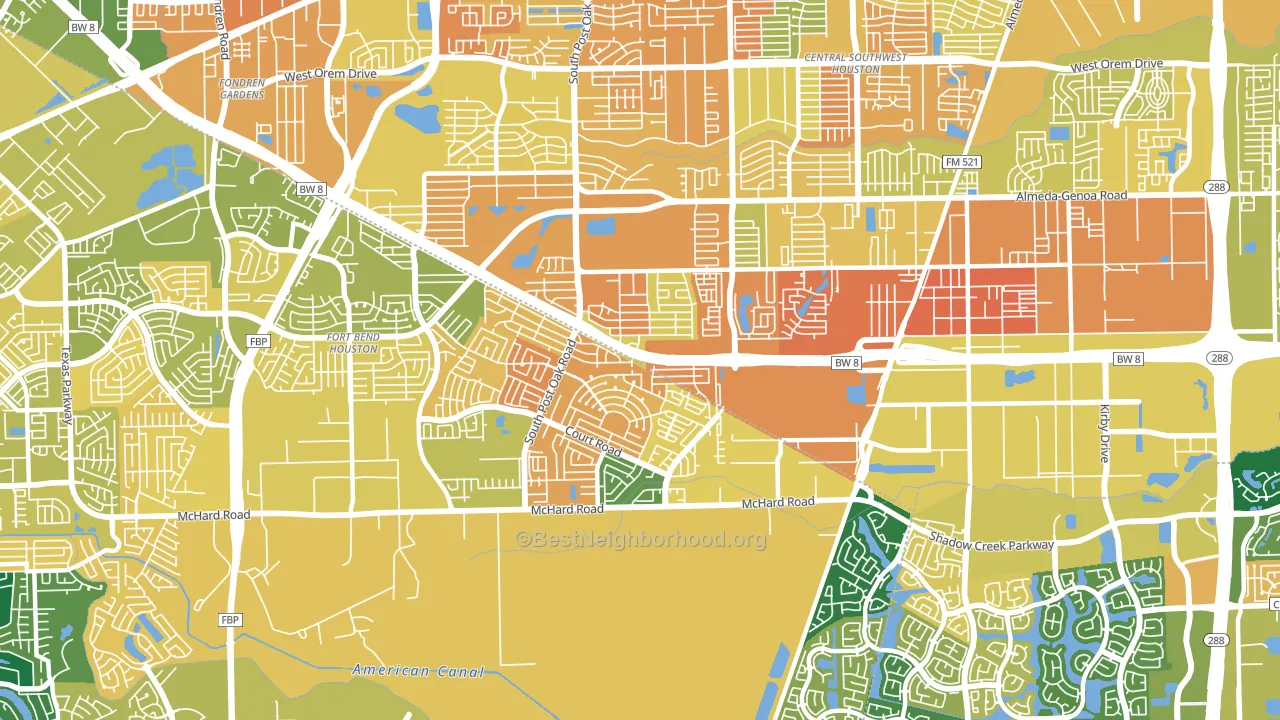 77053, TX block-group voter-turnout map