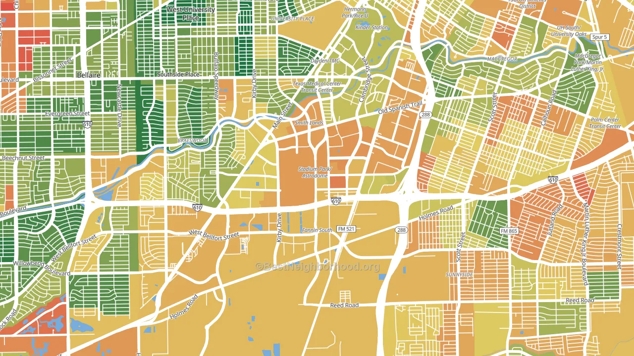 77054, TX block-group voter-turnout map