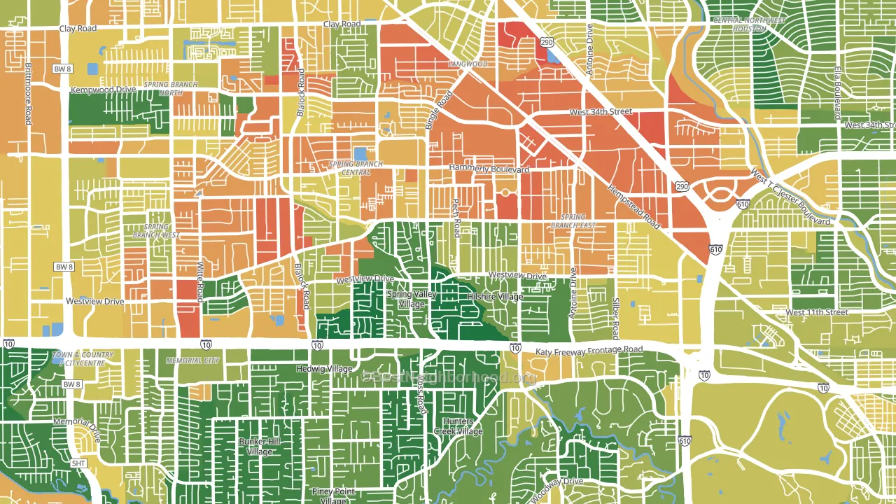 77055, TX block-group voter-turnout map