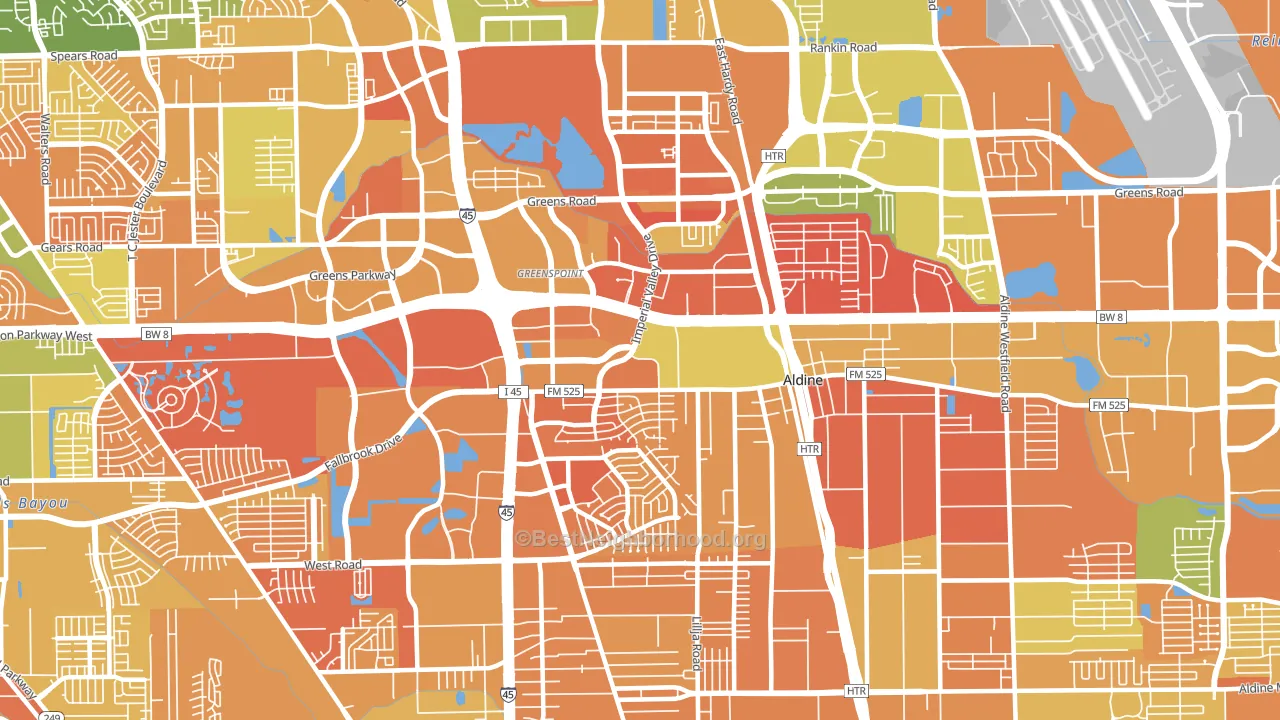 77060, TX block-group voter-turnout map