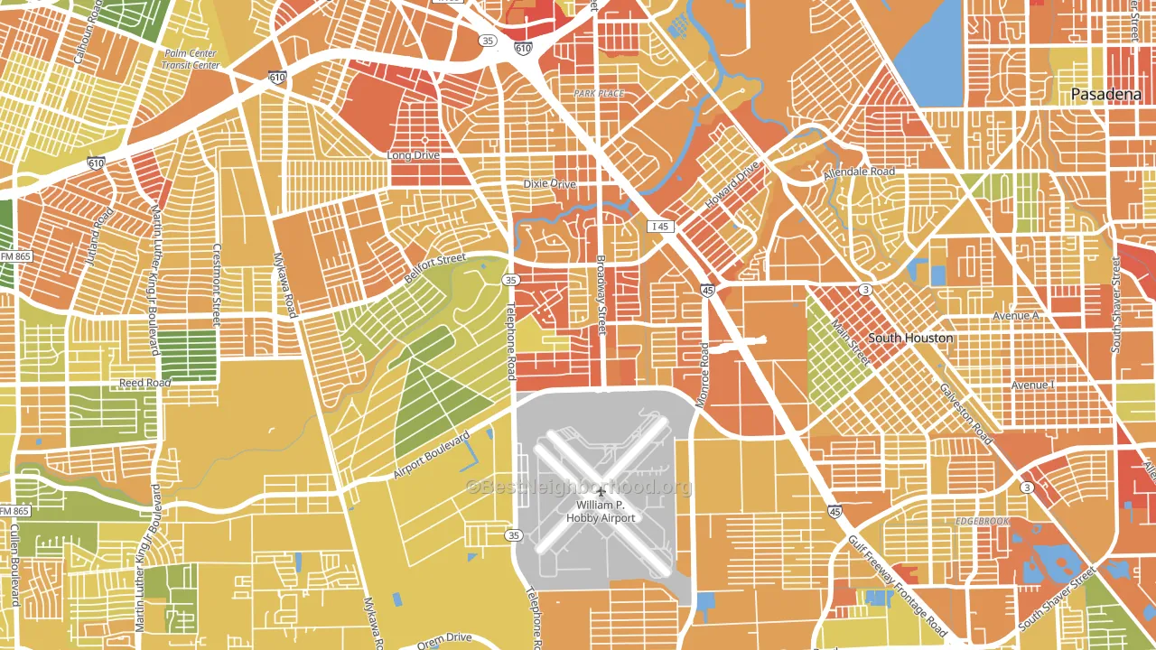 77061, TX block-group voter-turnout map