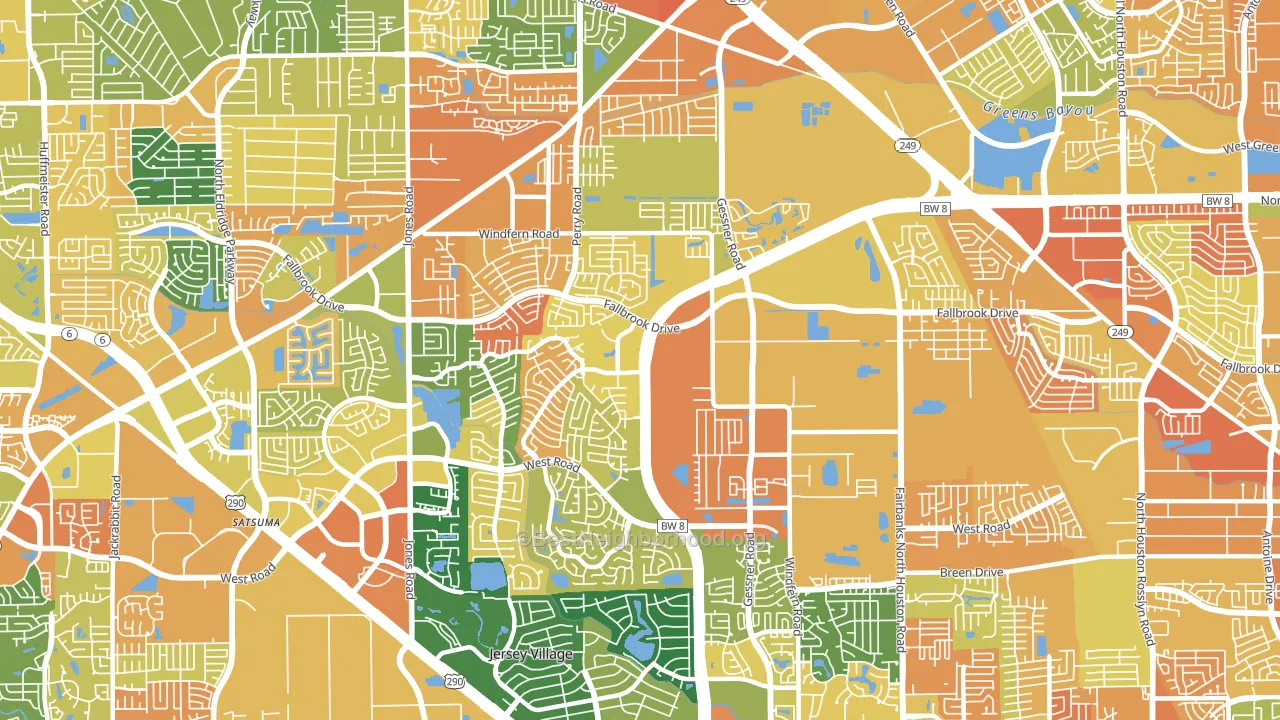 77064, TX block-group voter-turnout map