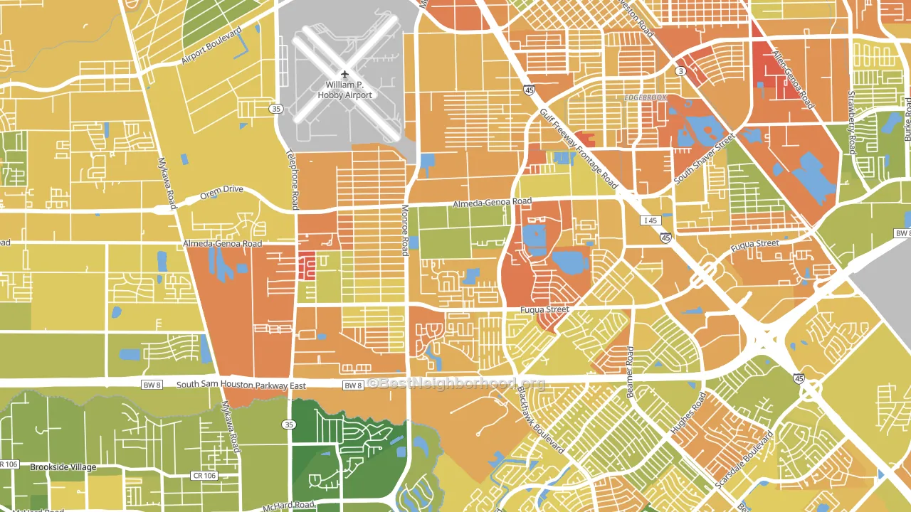 77075, TX block-group voter-turnout map