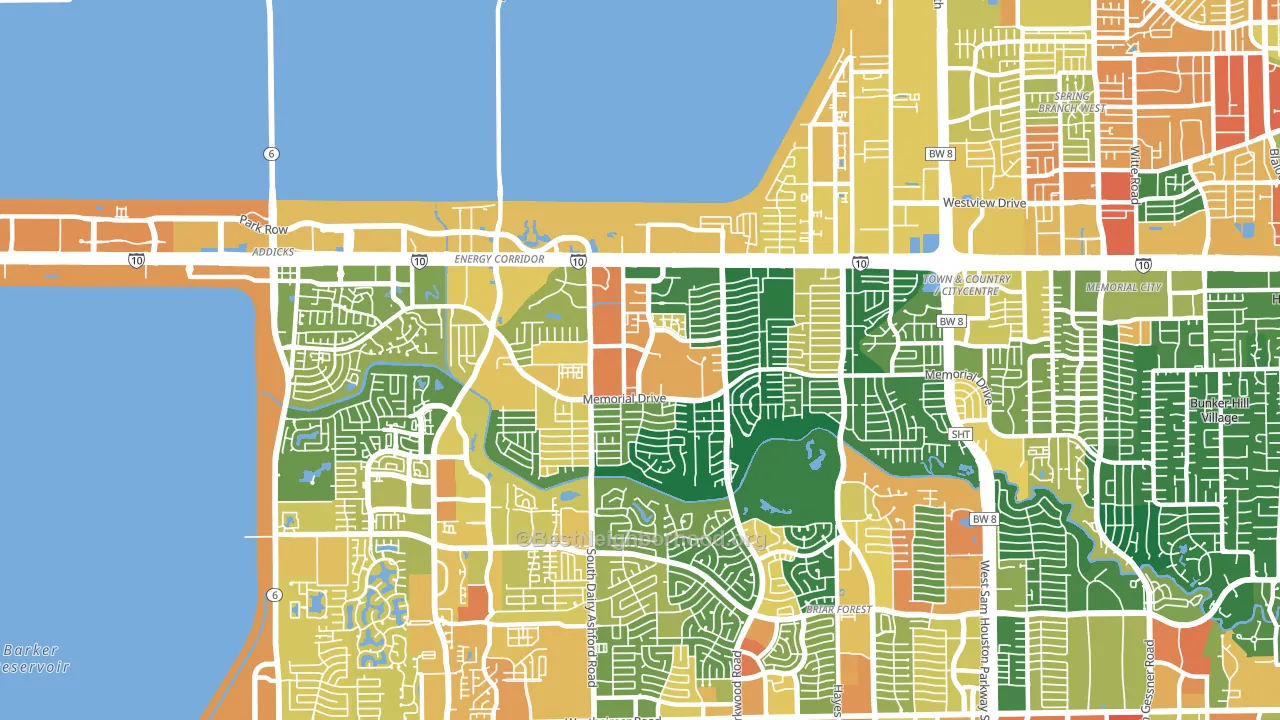 77079, TX block-group voter-turnout map