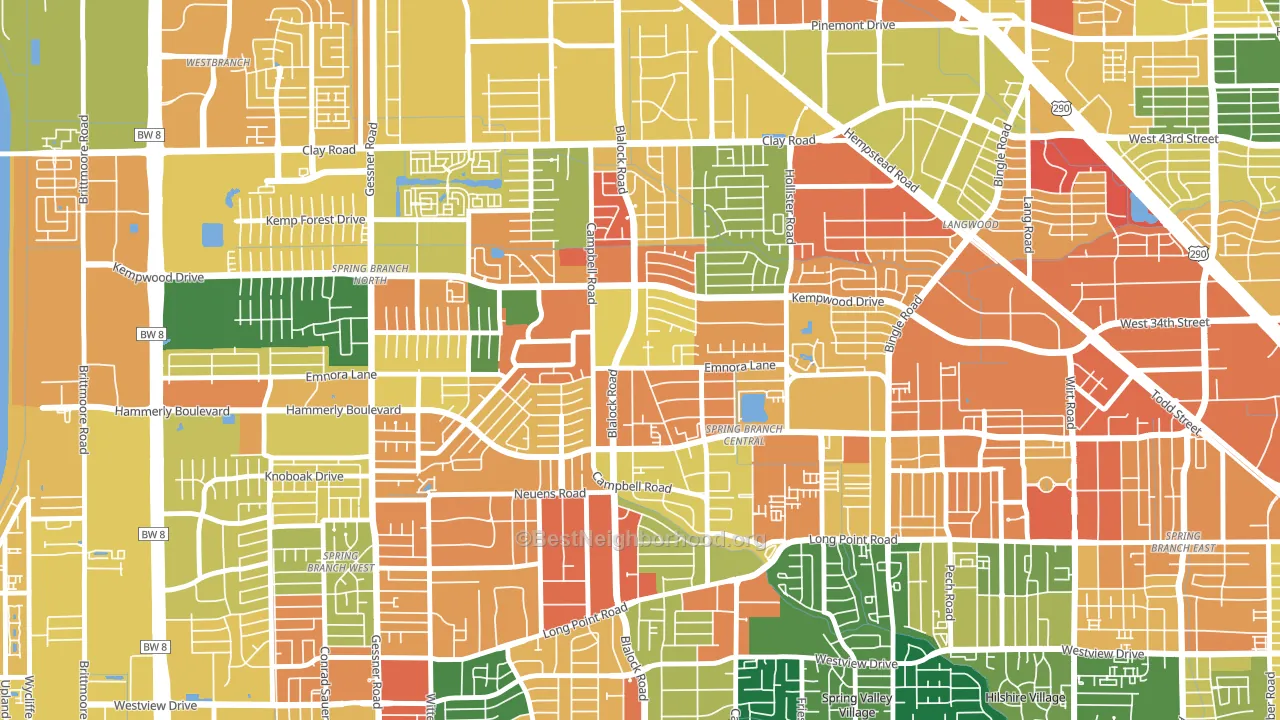 77080, TX block-group voter-turnout map