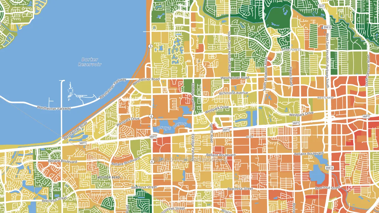 77082, TX block-group voter-turnout map